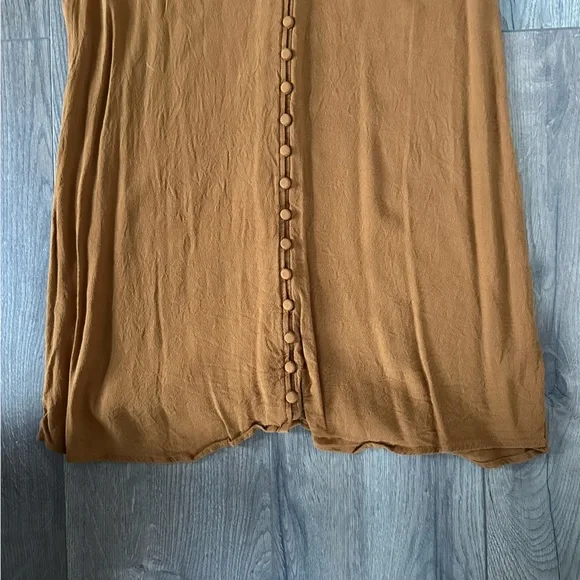 Madewell Burnt Orange Button Down Short Sleeve Dress - Picture 6 of 9